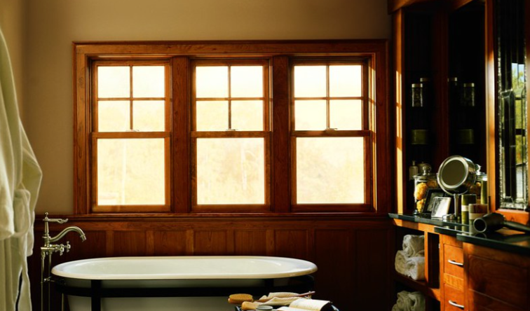 wooden framed windows