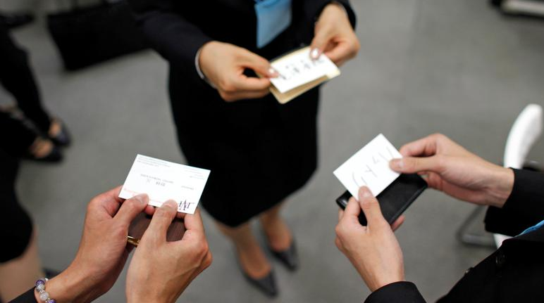 japanese business card exchange during coronavirus lockdown